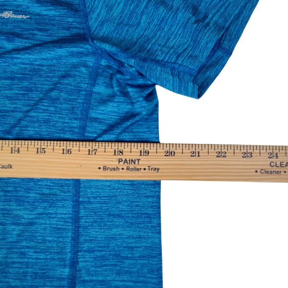 Eddie Bauer Shirt Mens Medium Performance Short Sleeve Freedry Blue Running Jog - Picture 7 of 8